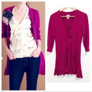 Anthropologie Tabitha Spilling Ruffles Cardigan-M